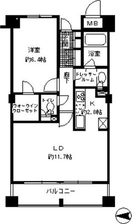 ガーネットコート四谷の物件間取画像